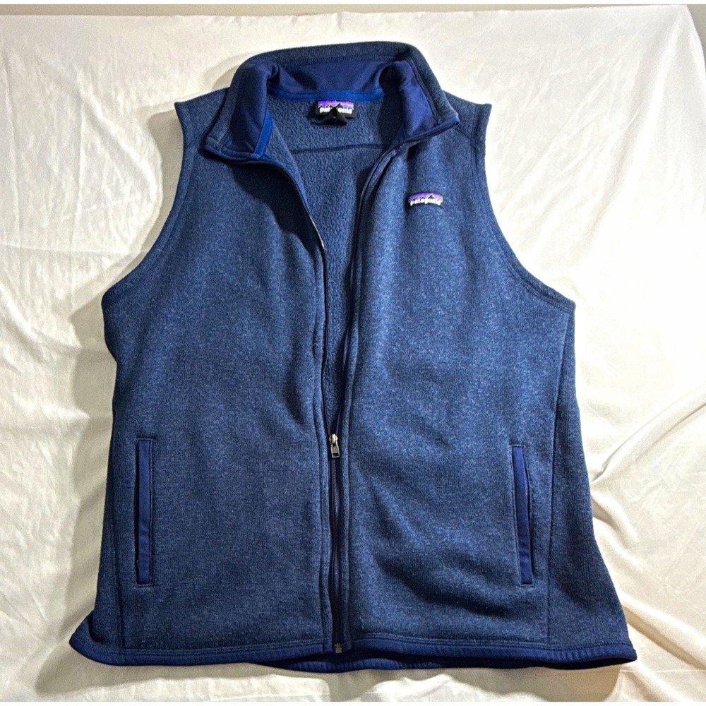Patagonia Better Sweater Women's Blue Full Zip Vest Pockets Sleeveless XL
